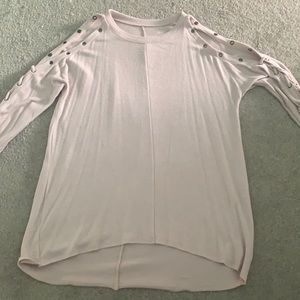 Soft & sexy plush AE off the shoulder long sleeve